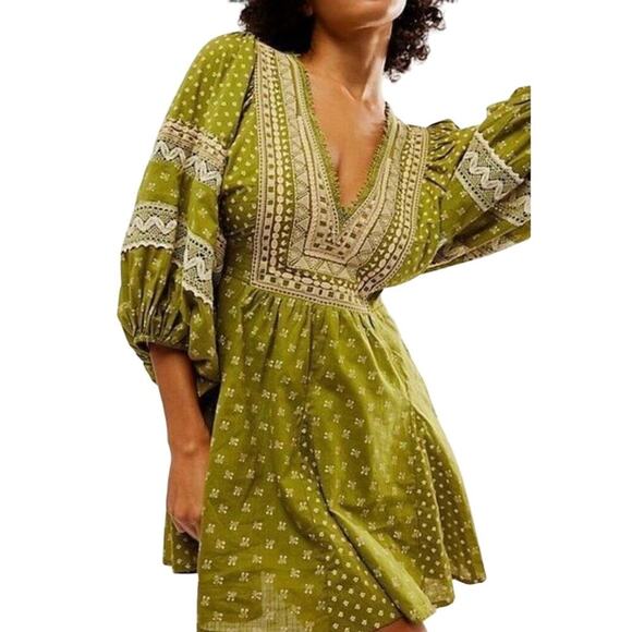 Free People / Southwest Mini Dress / Boho Pattern Tunic Top - Picture 1 of 5